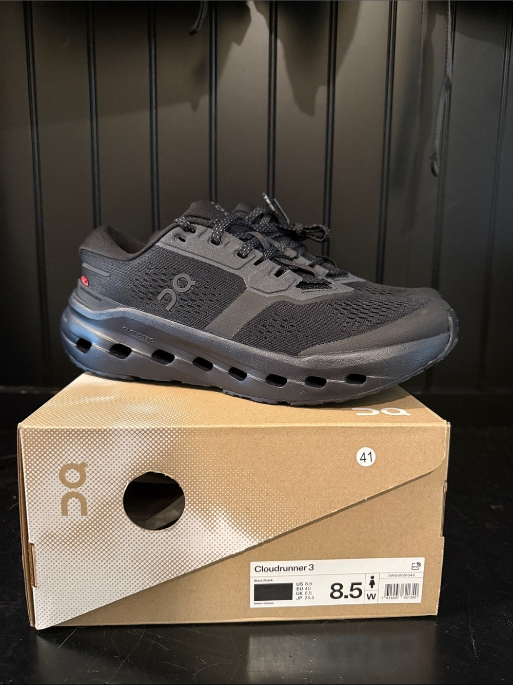 On Running All-Black Cloudrunner 3 Shoes